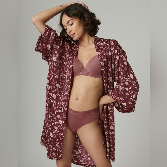 Lucky Brand Floral Bloom Robe Size S NWT - Picture 1 of 8